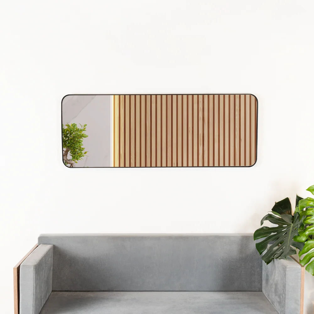 Espejo Loky Rectangular, Negro Reflekta MG