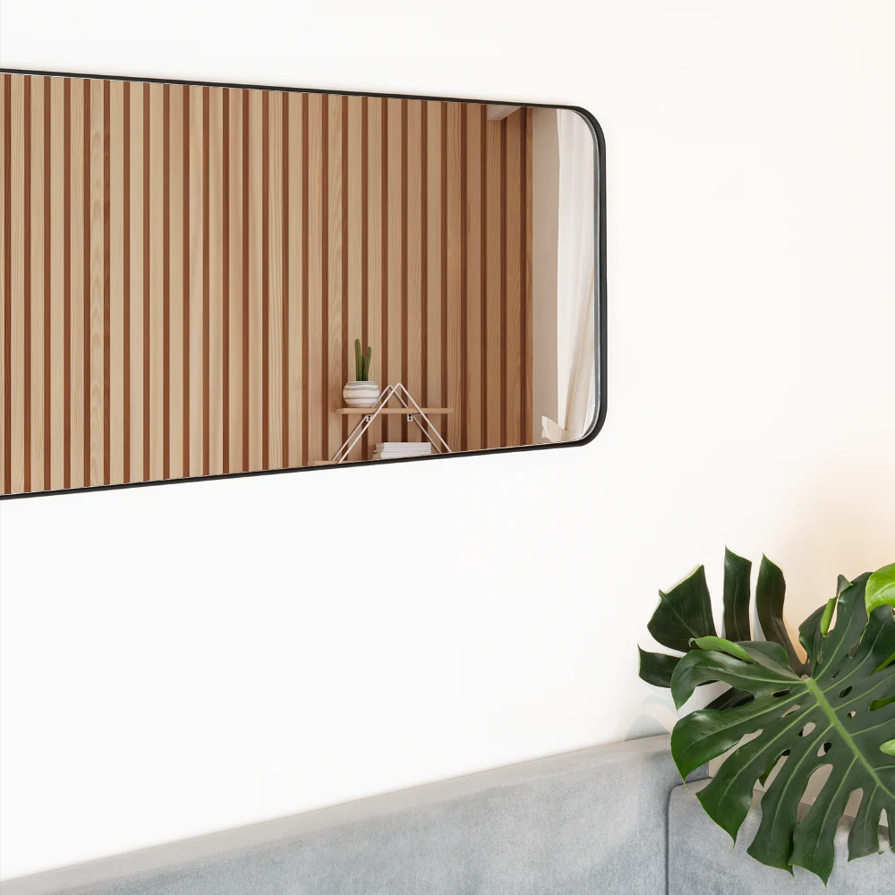 Espejo Loky Rectangular, Negro Reflekta MG
