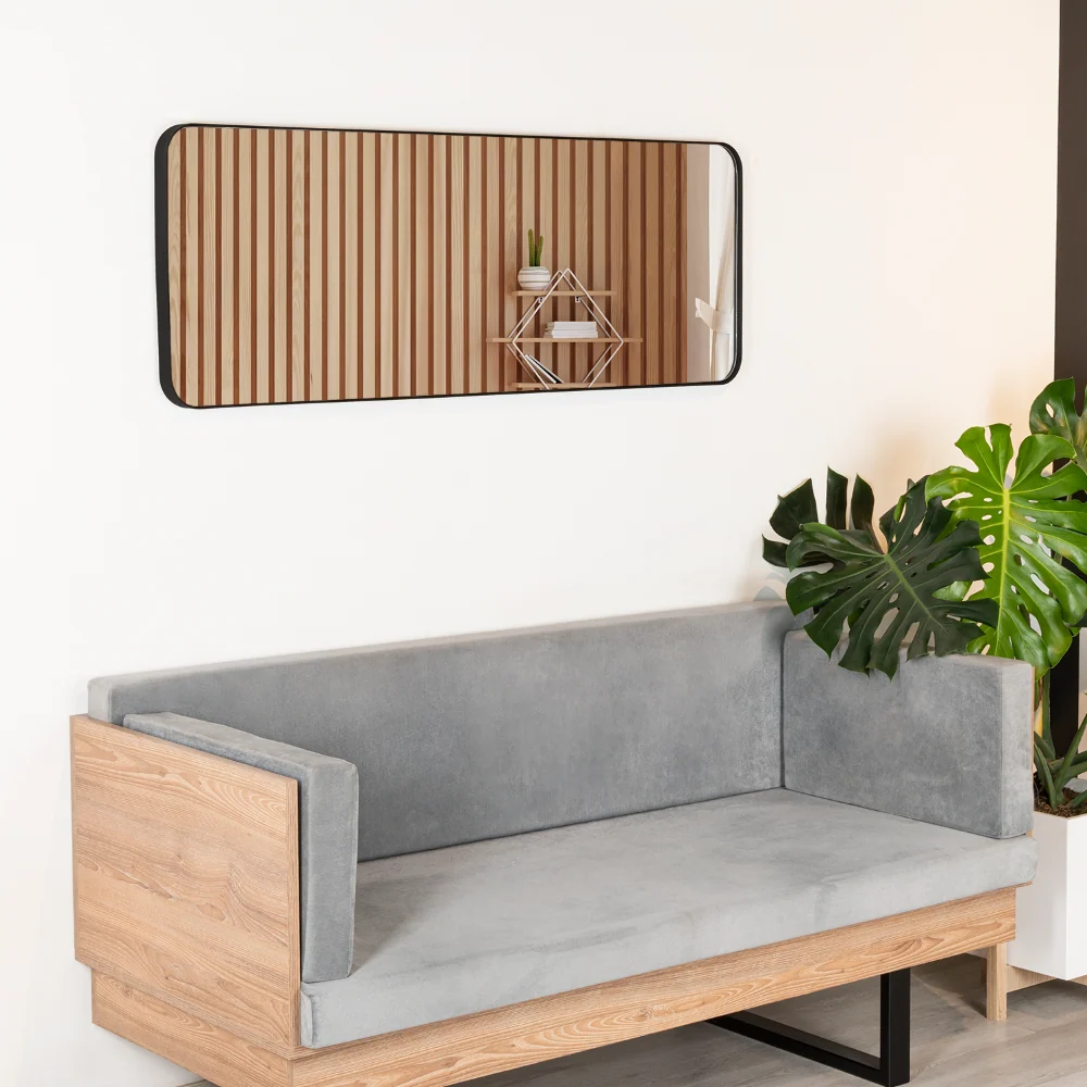 Espejo Loky Rectangular, Negro Reflekta MG