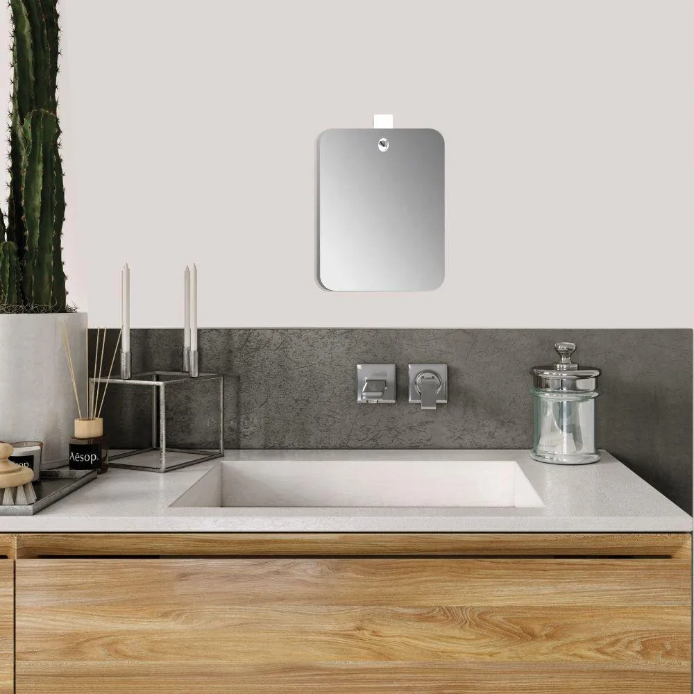 Espejo Rectangular Basic, Gris, Diseño Moderno Reflekta MG