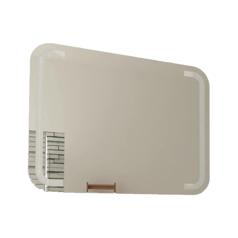 Espejo Rectangular Brown, Gris, con Luz Led Reflekta MG