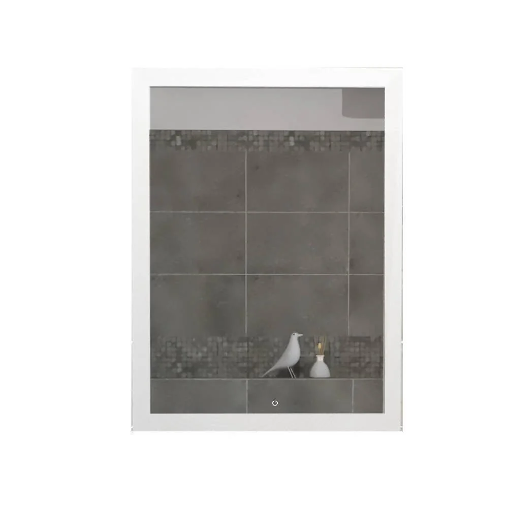 Espejo Rectangular Catania, con Diseño en Sandblasting Luz Led y Botón Touch Reflekta MG