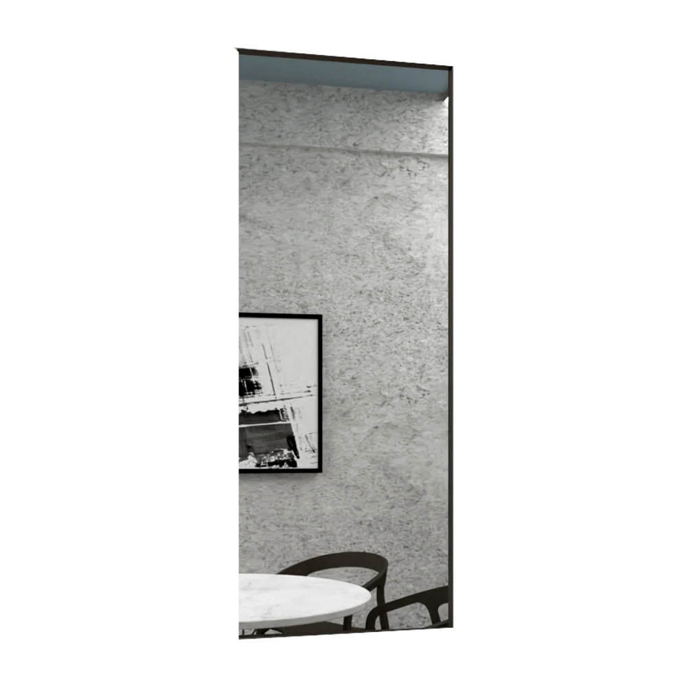 Espejo Rectangular Galena, Negro, con Marco En Estructura En Aluminio Reflekta MG