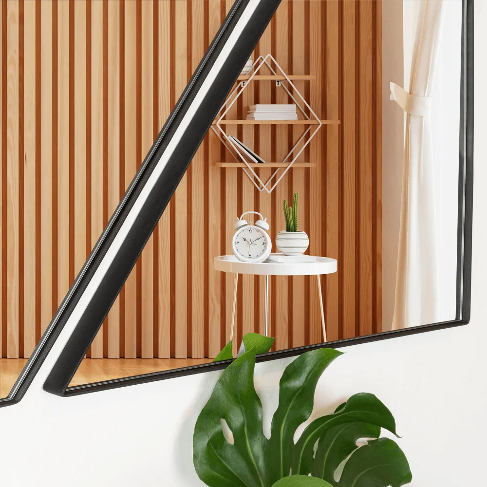 Espejo Rectangular Kenny 100, Negro Reflekta MG