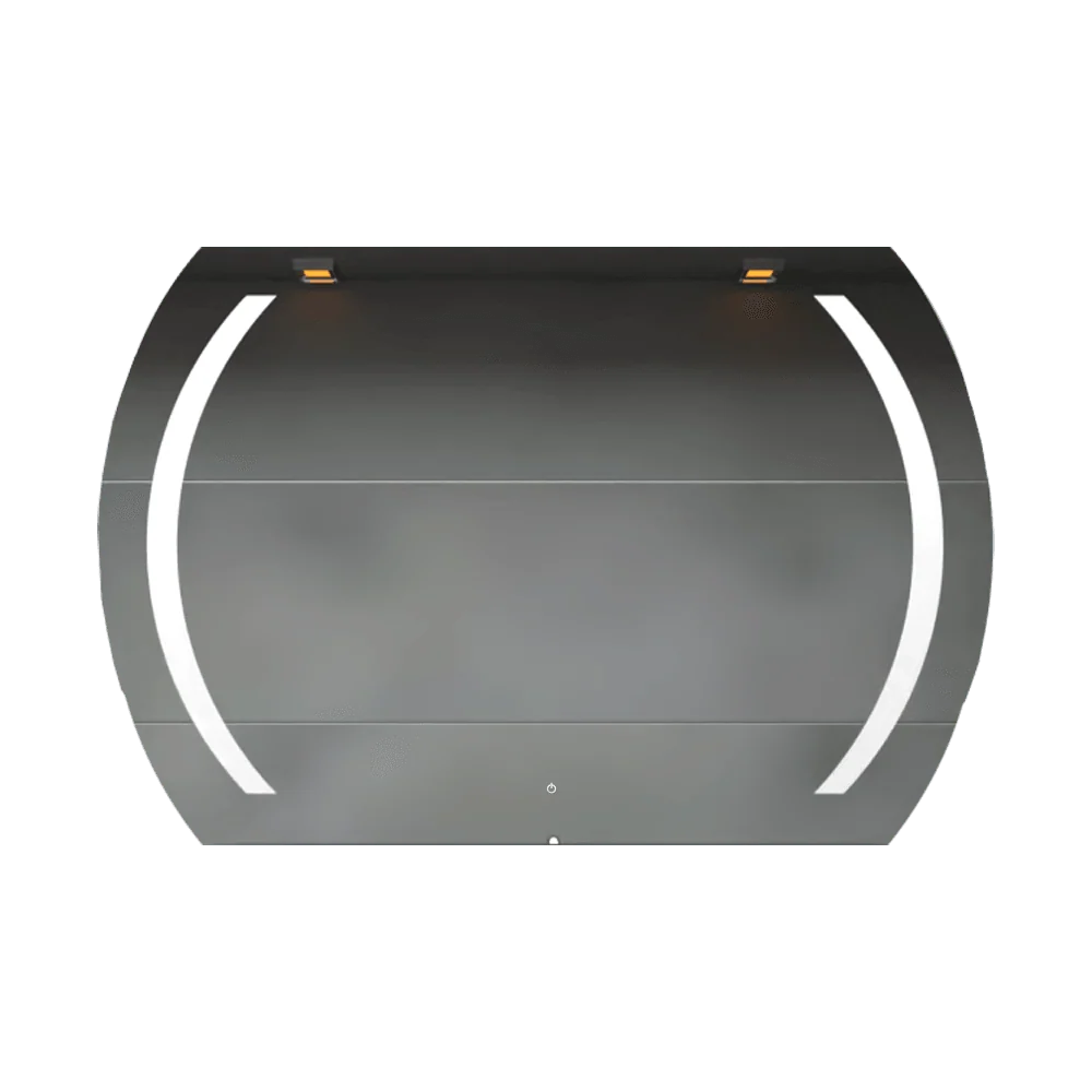 Espejo Rectangular Manson, Gris, con Luz Led y Botón Touch Reflekta MG