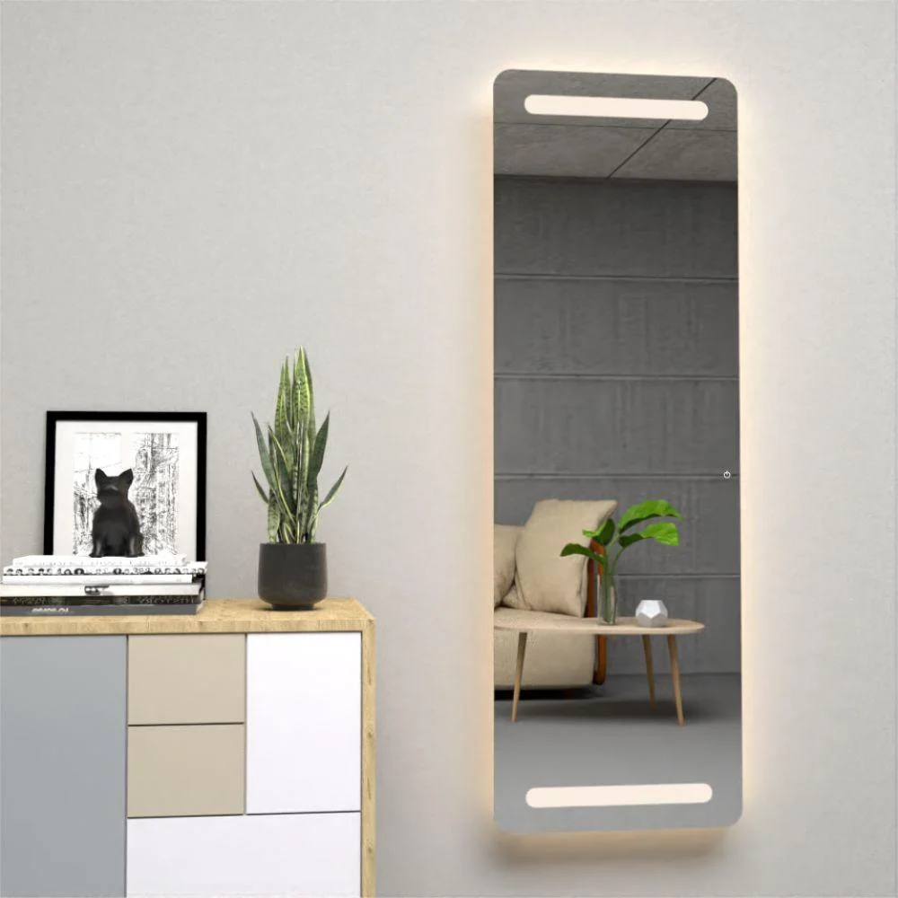 Espejo Rectangular Melilla, Gris, con Diseño en Sandblasting Reflekta MG