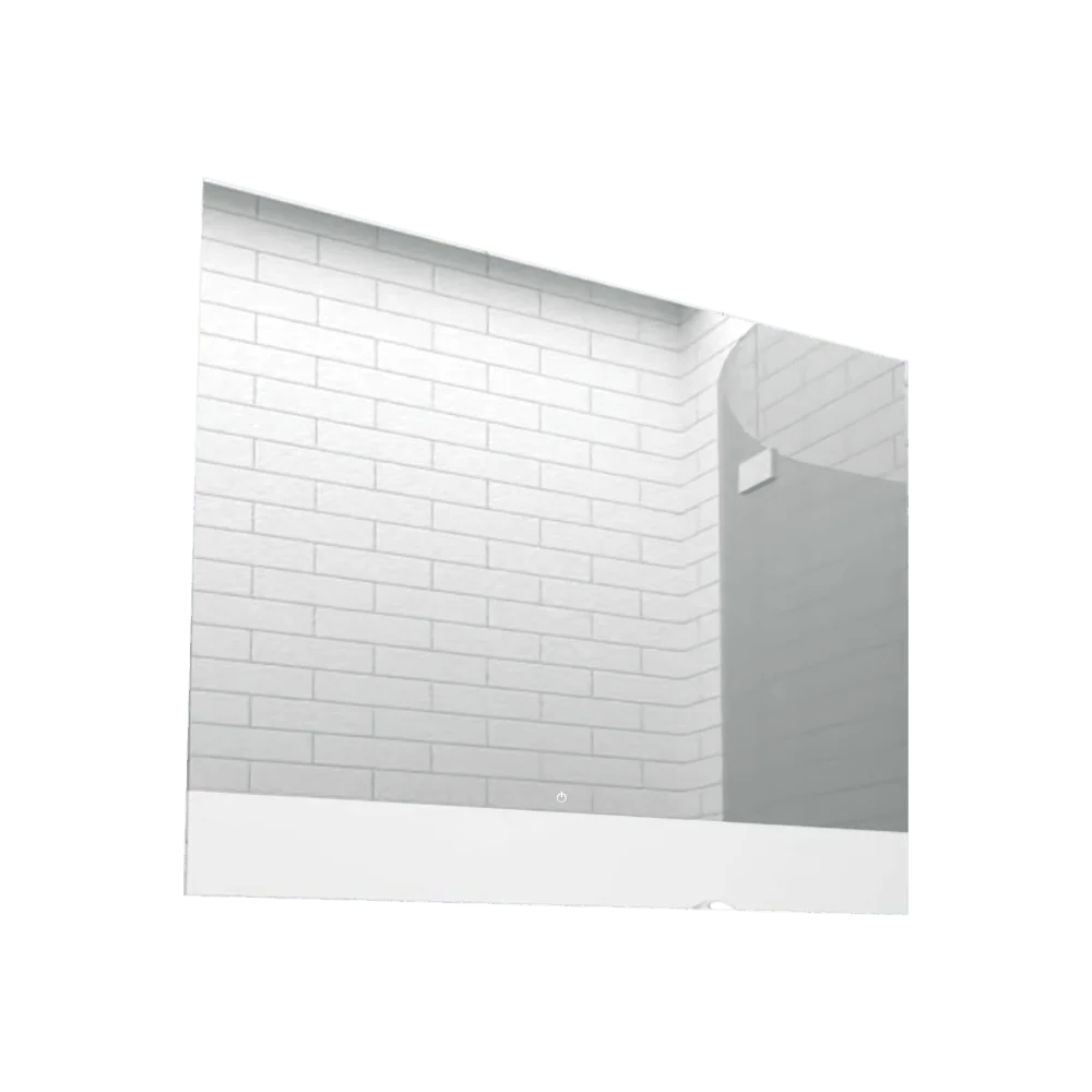Espejo Rectangular Palermo, Gris, con Luz Led y Botón Touch Reflekta MG
