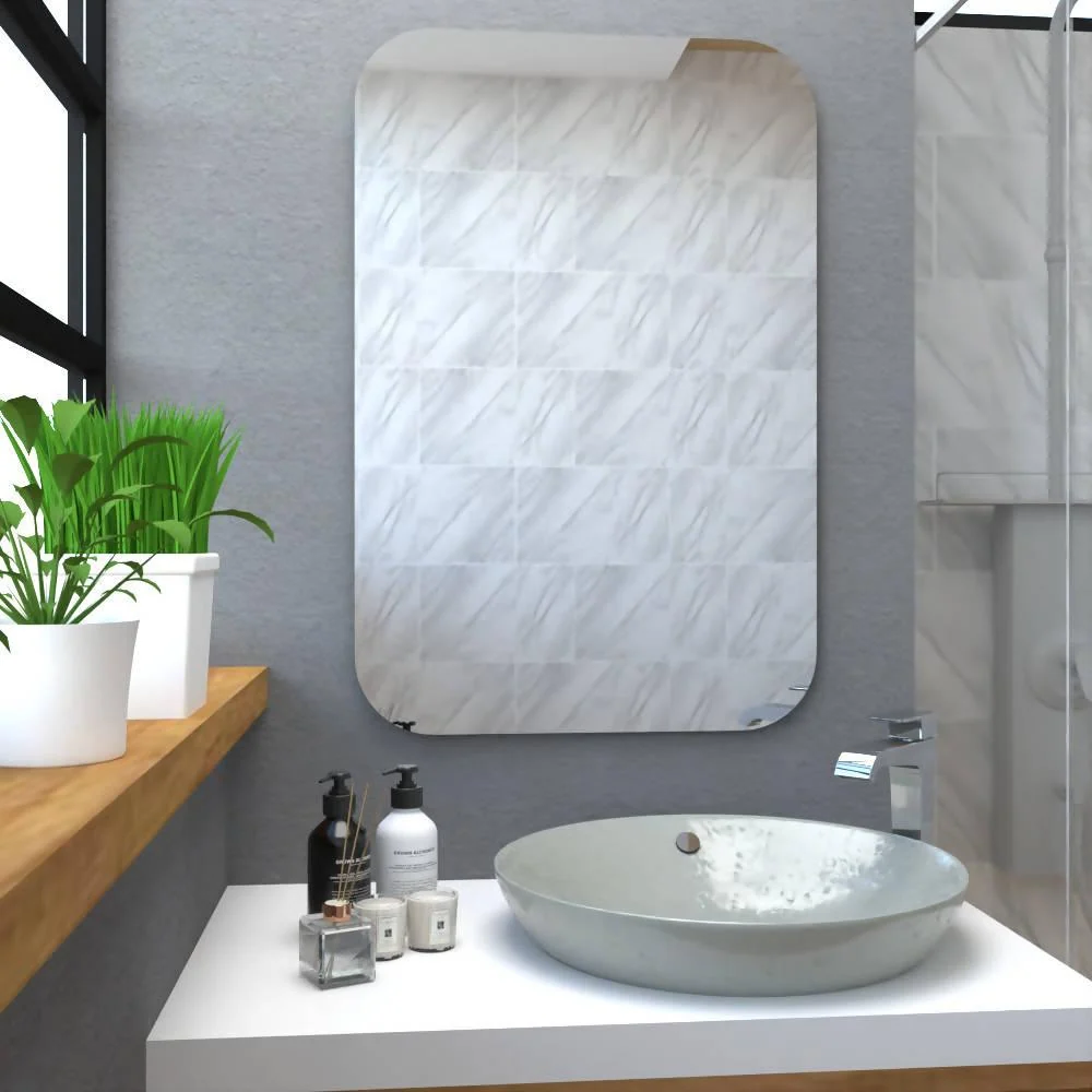 Espejo Rectangular Pompei, Gris, Diseño Moderno Reflekta MG