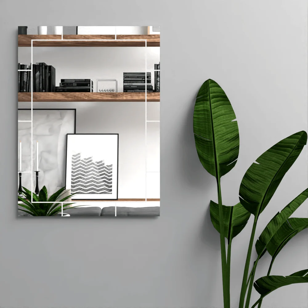 Espejo Rectangular Turin, con diseño en sandblasting Reflekta MG