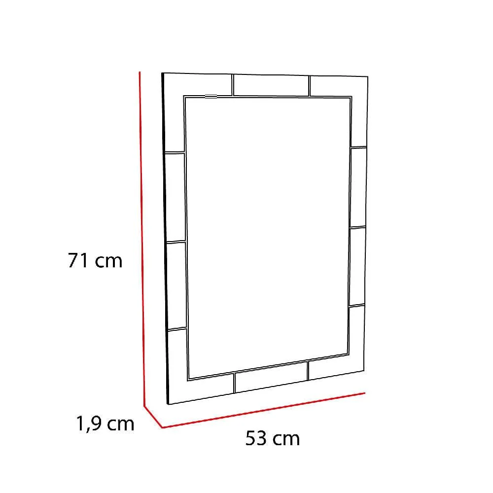 Espejo Rectangular Turin, con diseño en sandblasting Reflekta MG