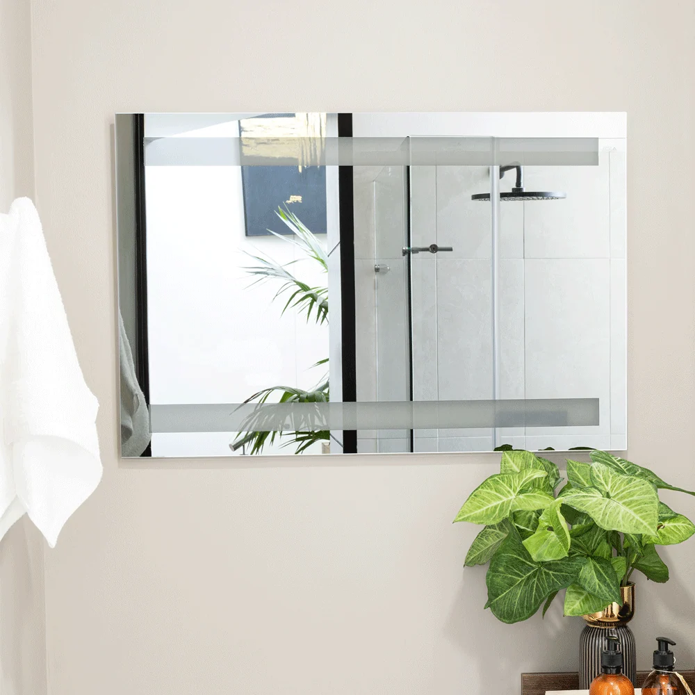 Espejo Rectangular Udine, Gris, Diseño Moderno Reflekta MG