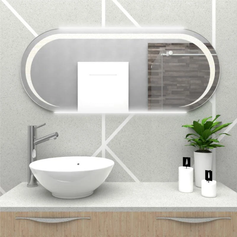 Espejo Rectangular Verón, Gris, con Luz Led Reflekta MG