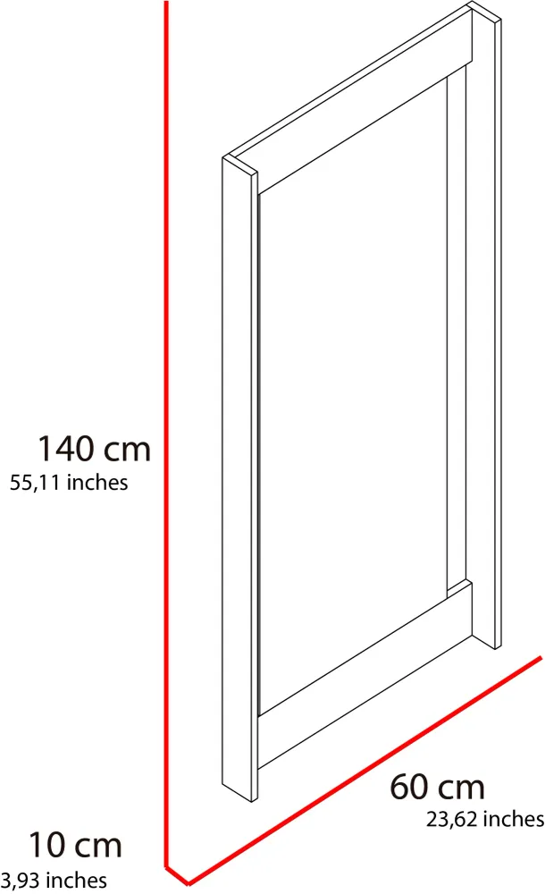 Espejo Scala Rectangular 140X60, Con Diseño Moderno Reflekta MG