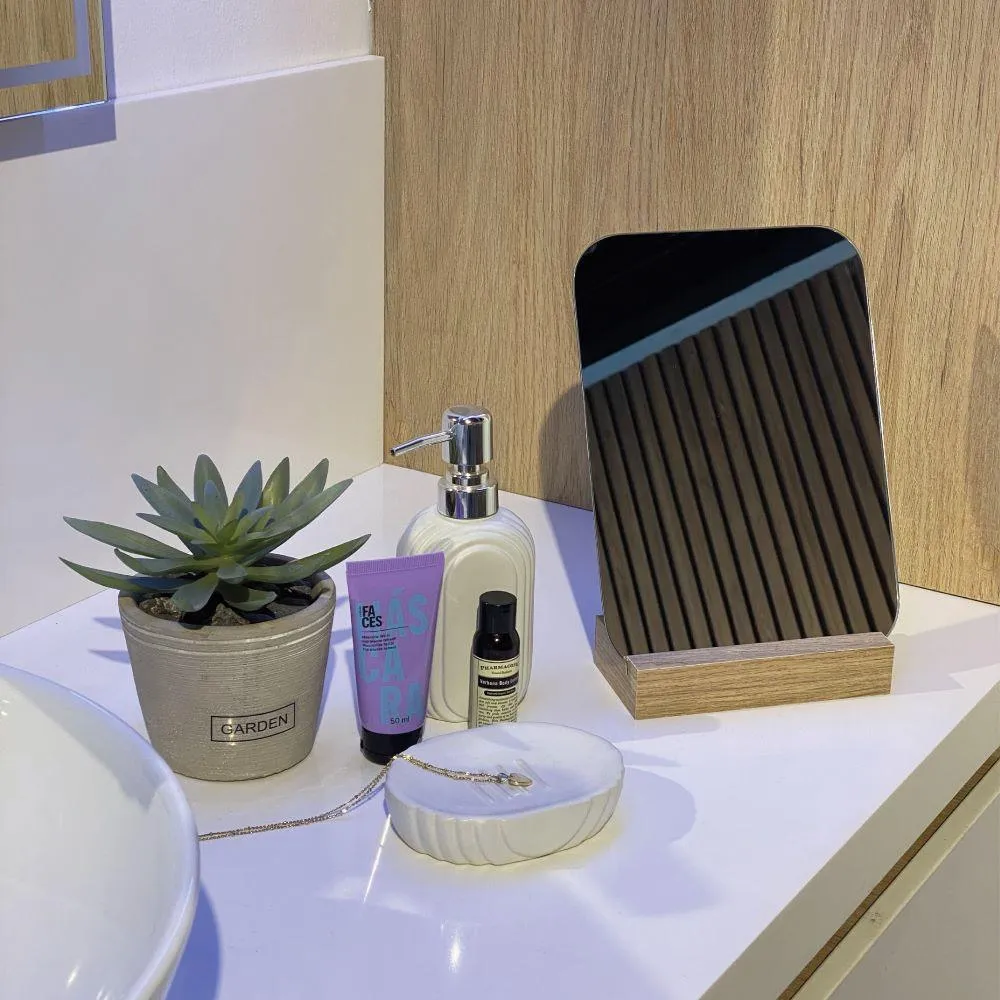 Espejo Tocador Bass, Beige, Diseño Moderno Reflekta MG