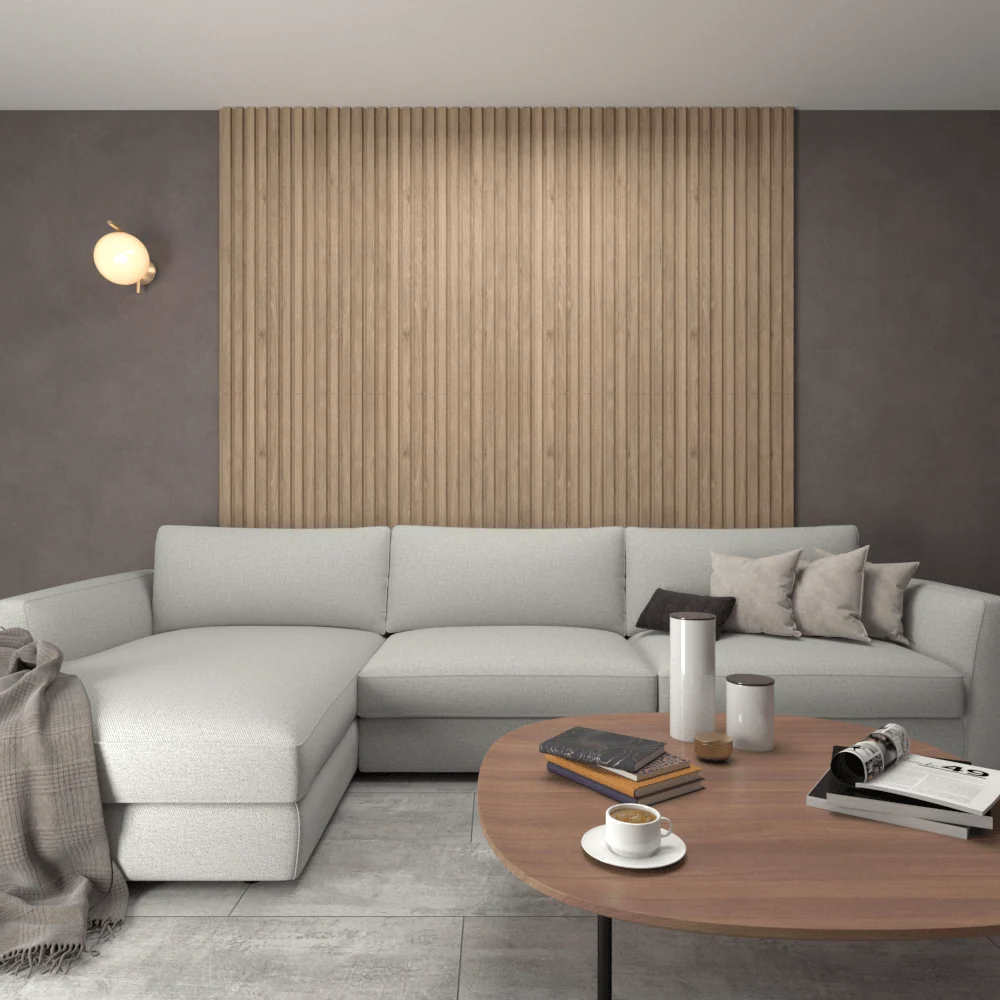 Panel Art 3D Decorativo, Beige, Para Decorar Tus Espacios X2 Reflekta MG