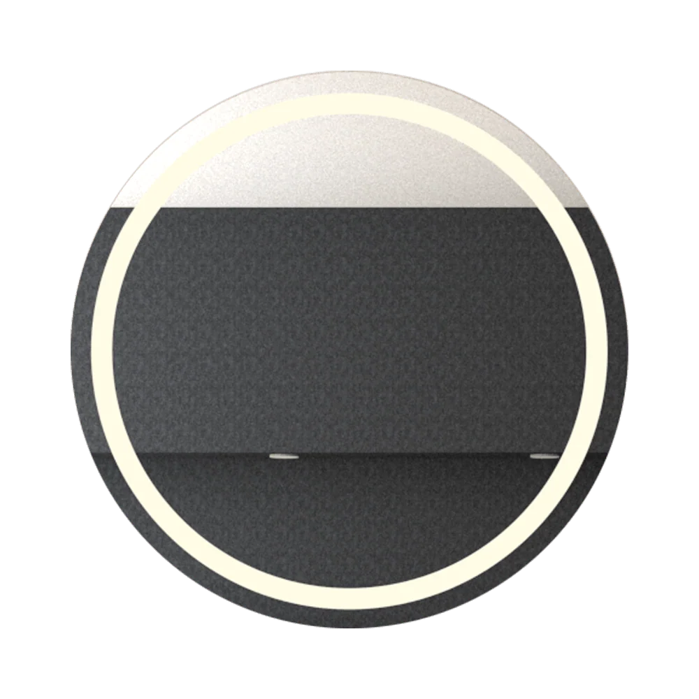 Espejo Circular Malibú, Gris, con Luz Led X2 Unidades Reflekta X2