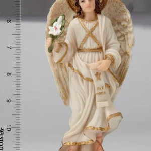 Estatua del Arcángel Gabriel de 8" - Pintada mano Religious Art