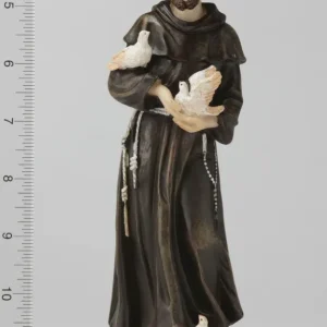 Estatua de San Francisco de 8" - Pintada mano Religious Art