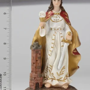 Estatua de Santa Bárbara de 8" - Pintada mano Religious Art