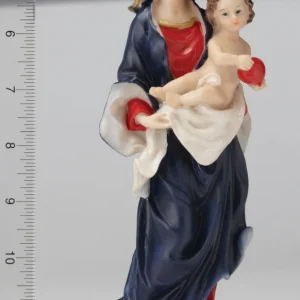 Estatua de la Virgen y el Niño de 8" - Pintada mano Religious Art