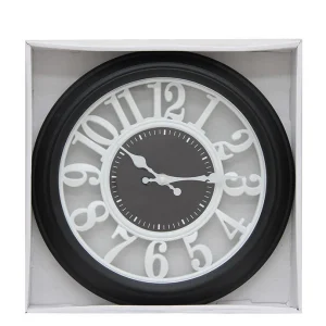 Reloj Negro plástico de pared