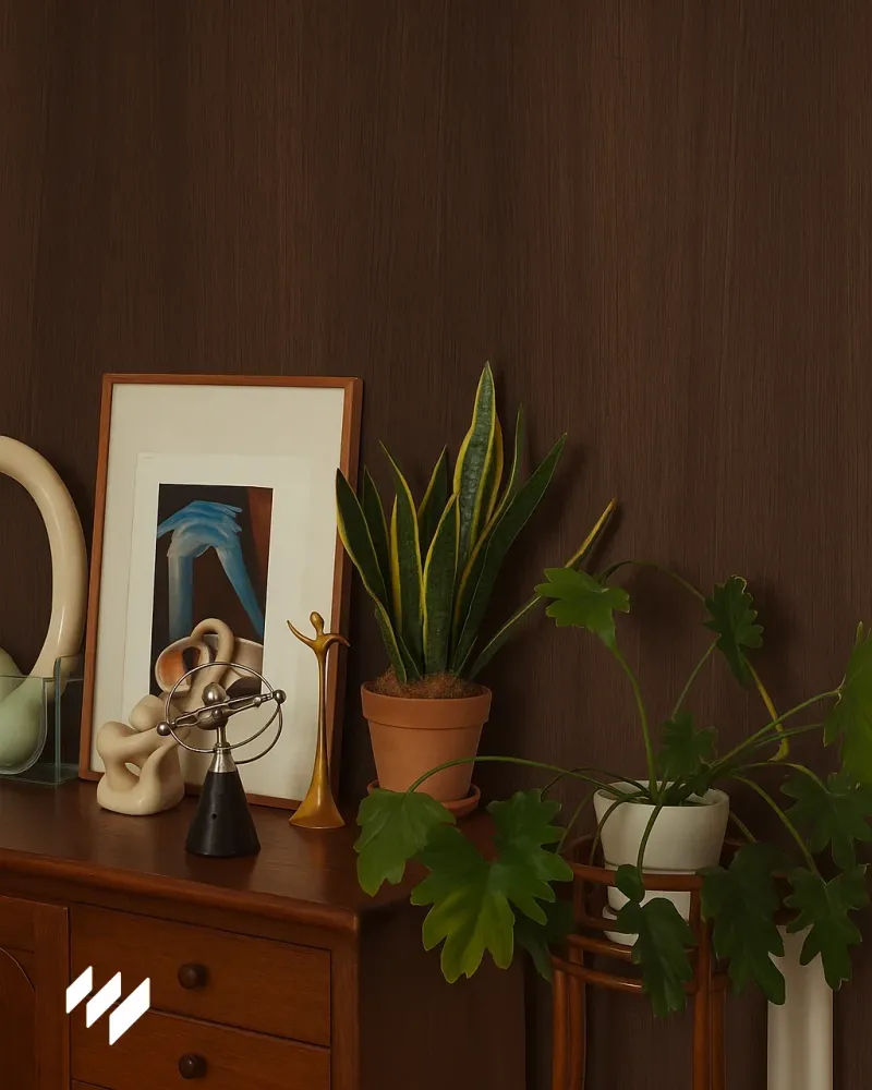 Panel Decorativo WPC Efecto Madera Roble Nocturno - Kore@ Revestimientos Pared