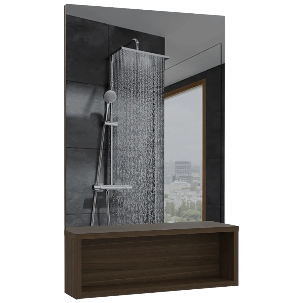 Espejo de Baño Quiles, Moreno, con Un Entrepaño RTA Design