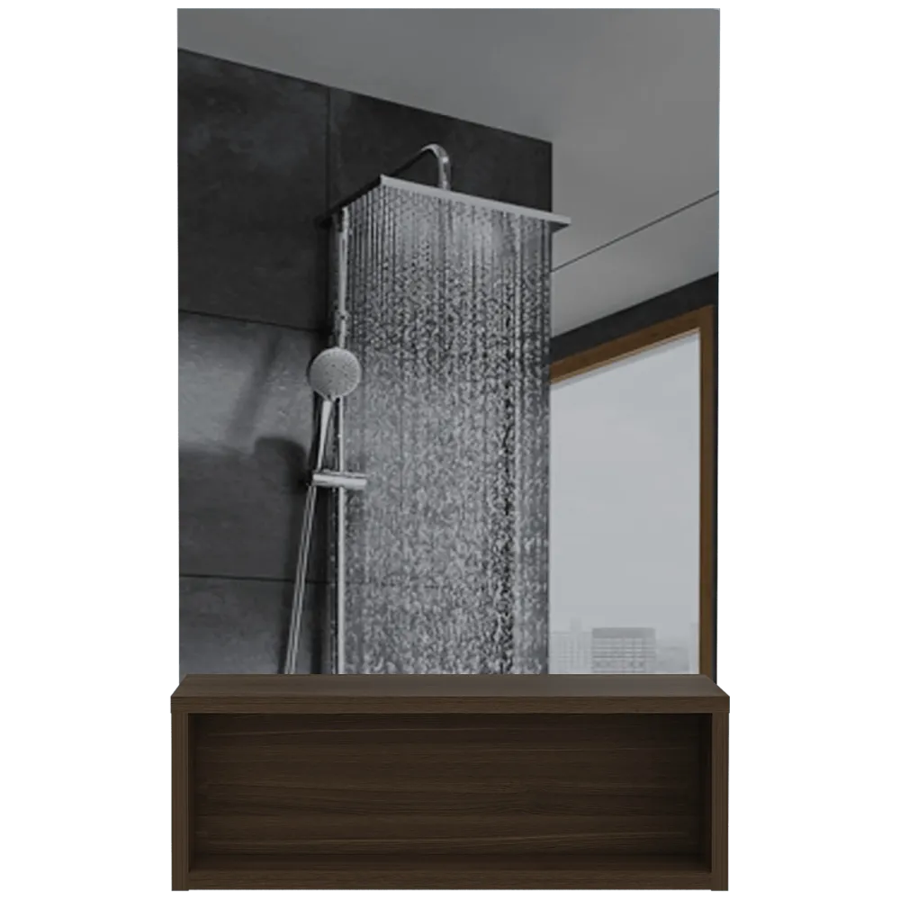 Espejo de Baño Quiles, Moreno, con Un Entrepaño RTA Design