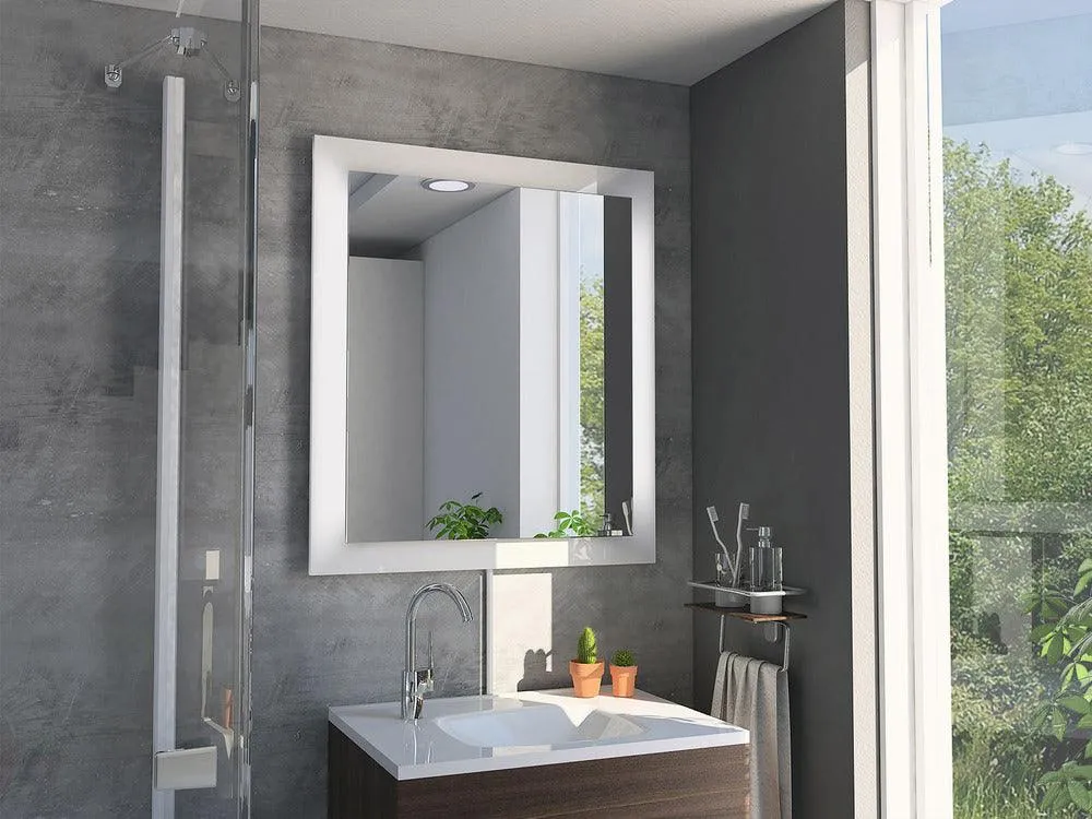 Espejo de Baño Salomón, Blanco, Ideal Para Espacios Reducidos RTA Design