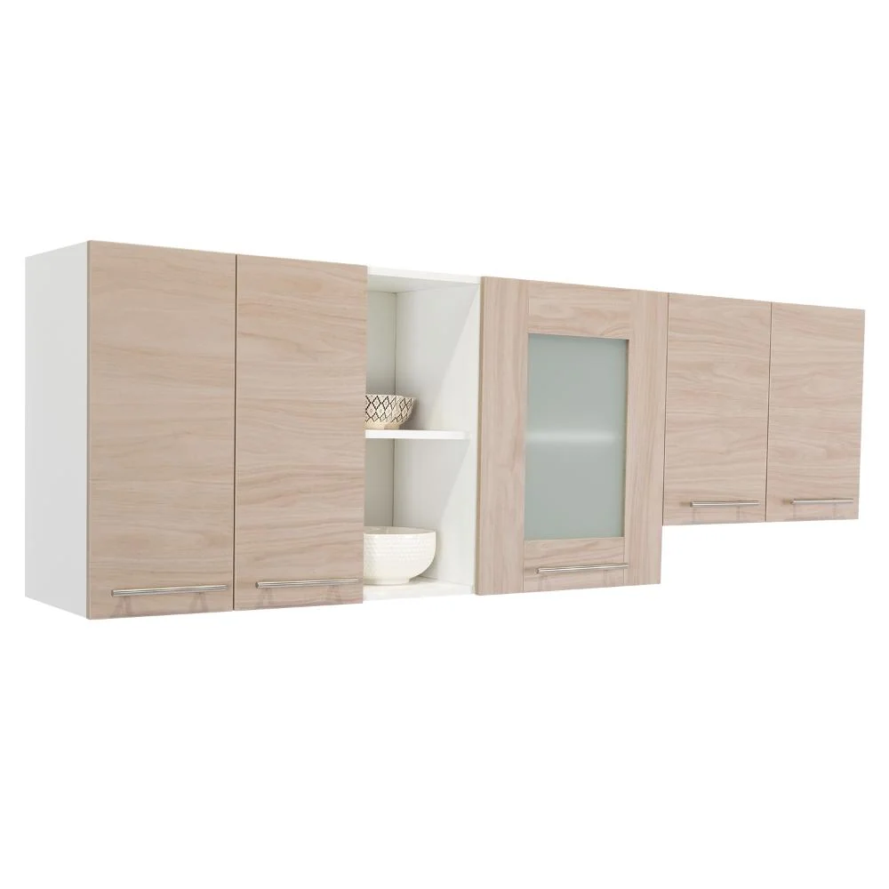 Gabinete Superior Kiret, Nacar y Blanco, Incluye Modulo Campana Hc RTA Design