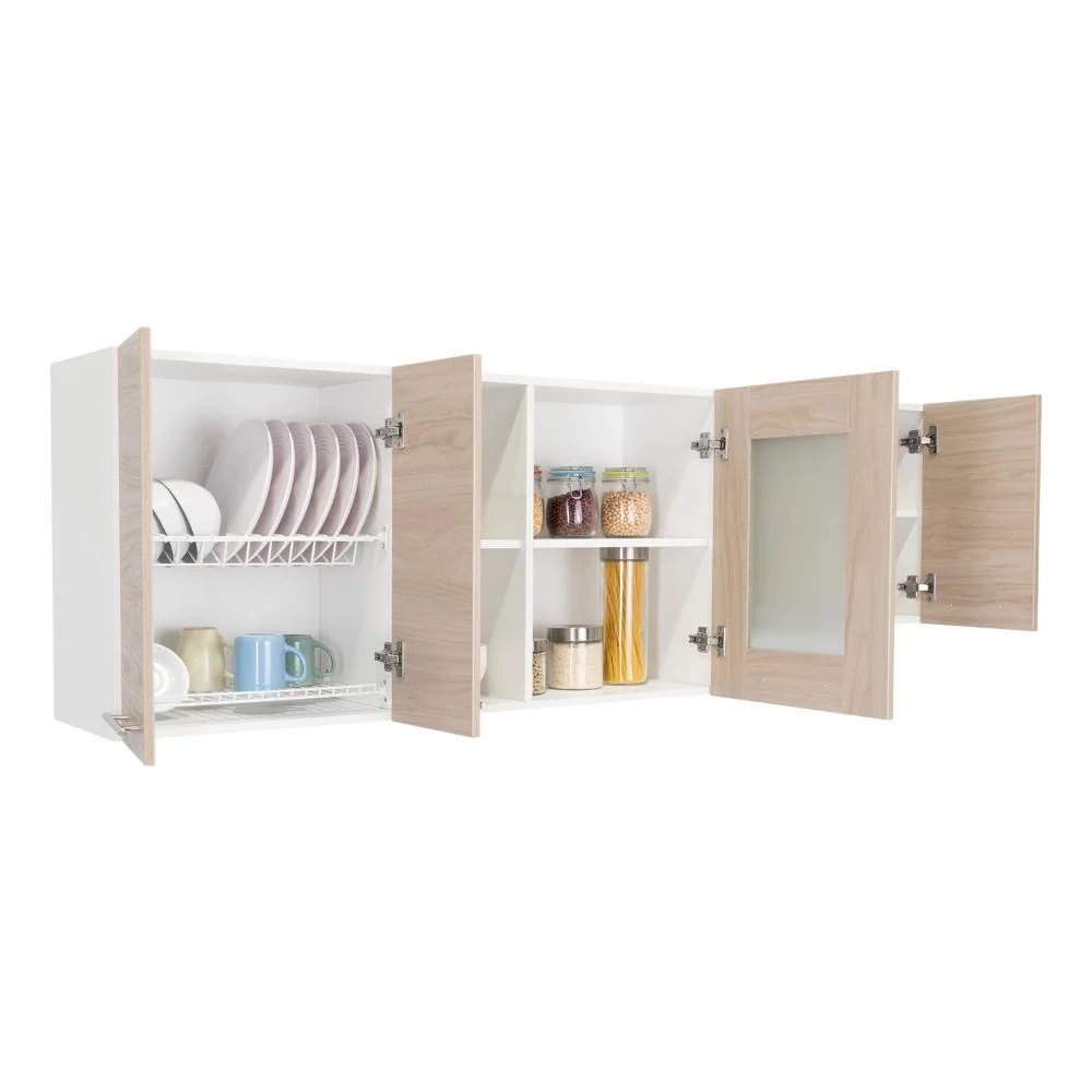 Gabinete Superior Kiret, Nacar y Blanco, Incluye Modulo Campana Hc RTA Design