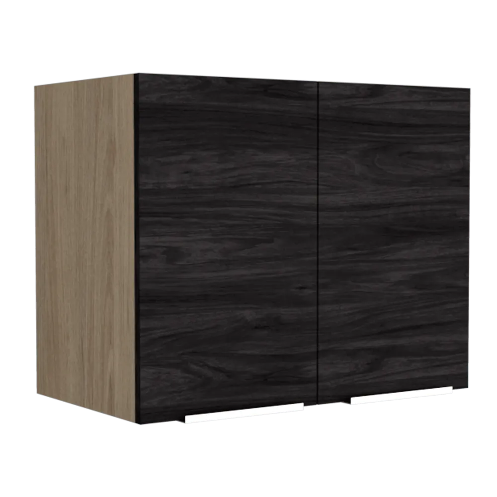 Mueble Sobre Campana de Cocina Monet, Beige y Gris, con Espacio Para Campana Extractora RTA Design