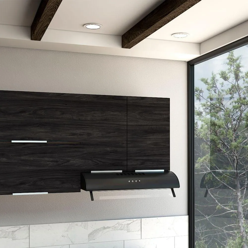 Mueble Sobre Campana de Cocina Monet, Beige y Gris, con Espacio Para Campana Extractora RTA Design