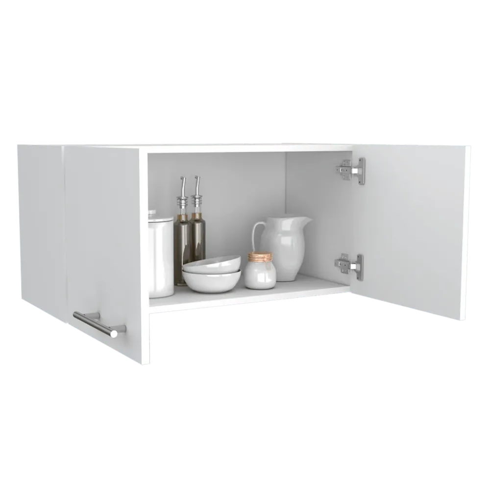 Mueble Sobre Campana Delfi, Blanco, con Dos Puertas Batientes RTA Design