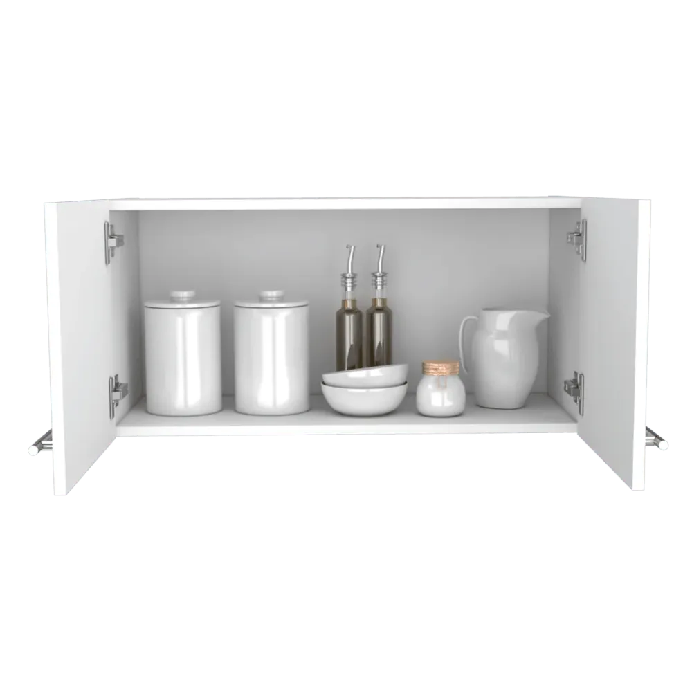 Mueble Sobre Campana Delfi, Blanco, con Dos Puertas Batientes RTA Design