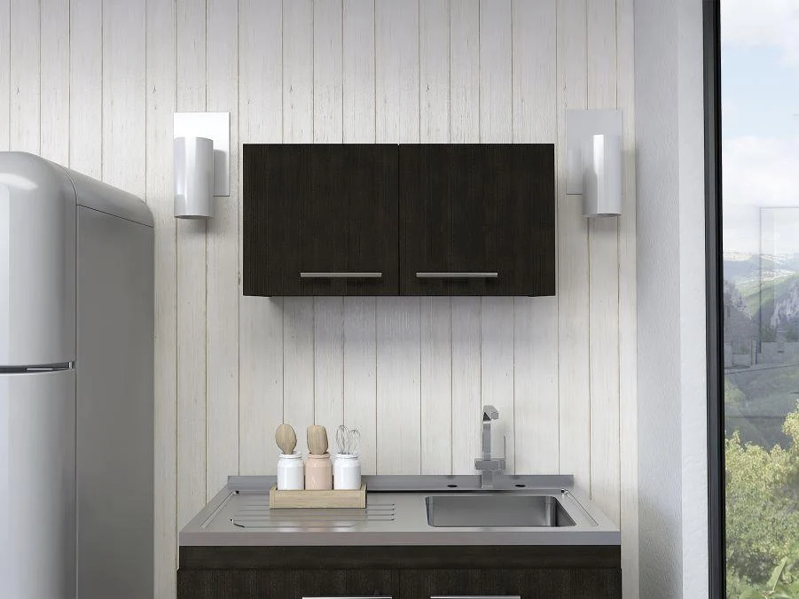 Mueble Sobre Campana Delfi, Wengue, con Dos Puertas RTA Design
