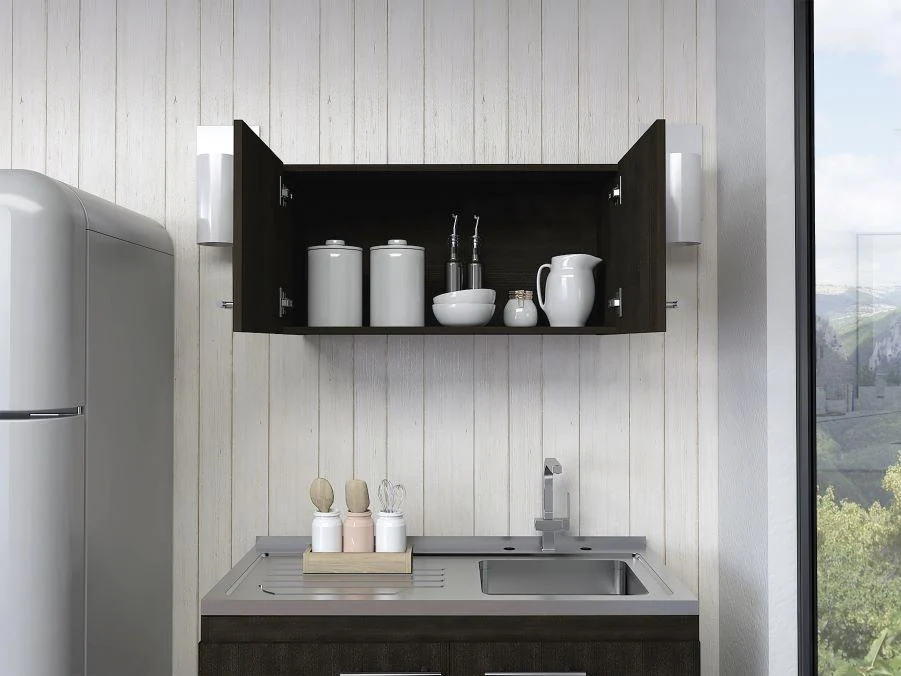 Mueble Sobre Campana Delfi, Wengue, con Dos Puertas RTA Design
