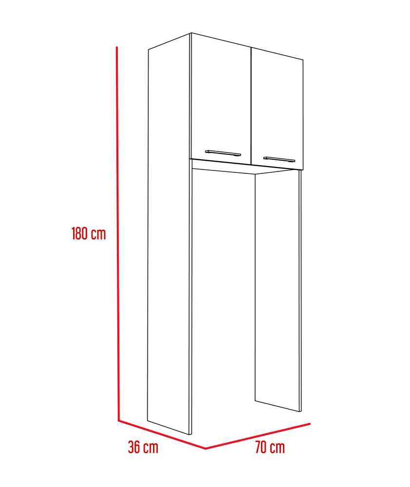 Modulo Campana Scenica Blanco+High Gloss Castahno RTA MUEBLES