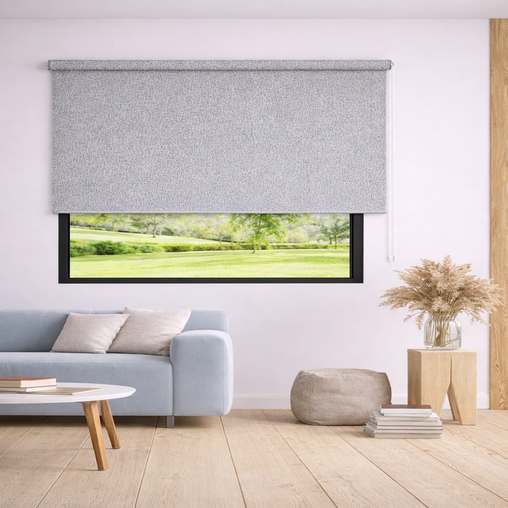 Persiana Enrollable Blackout Decorativo Melissa Gris 200X140 Safra