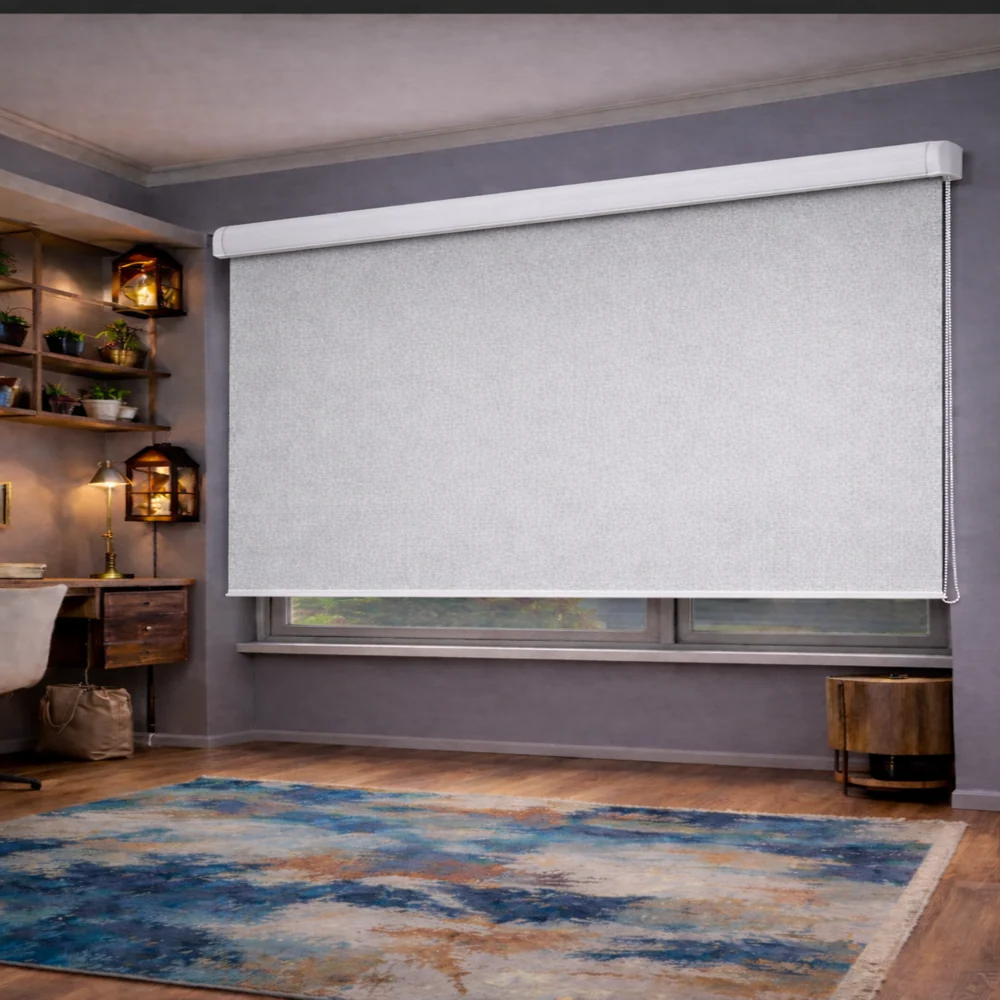 Persiana Enrollable Premium Blackout Clasico Gris 180X140 Safra