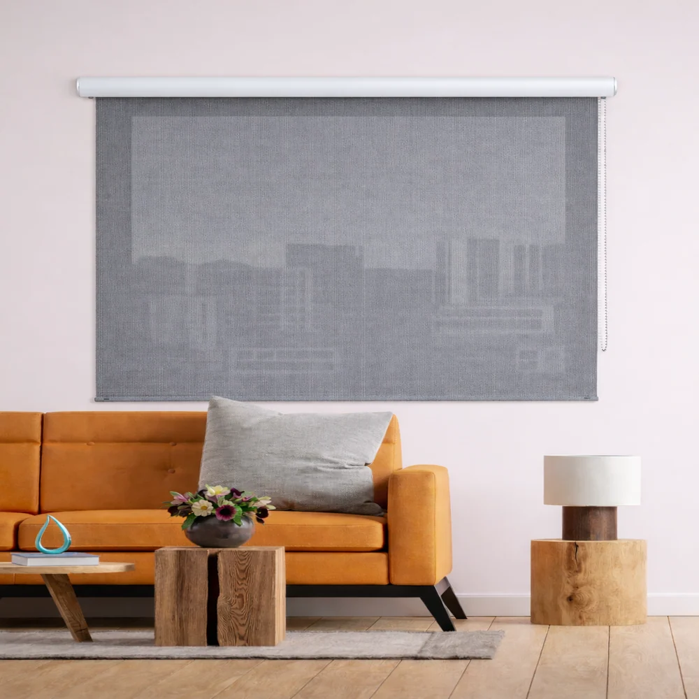 Persiana Enrollable Premium Screen Clasico Gris 220X140 Safra