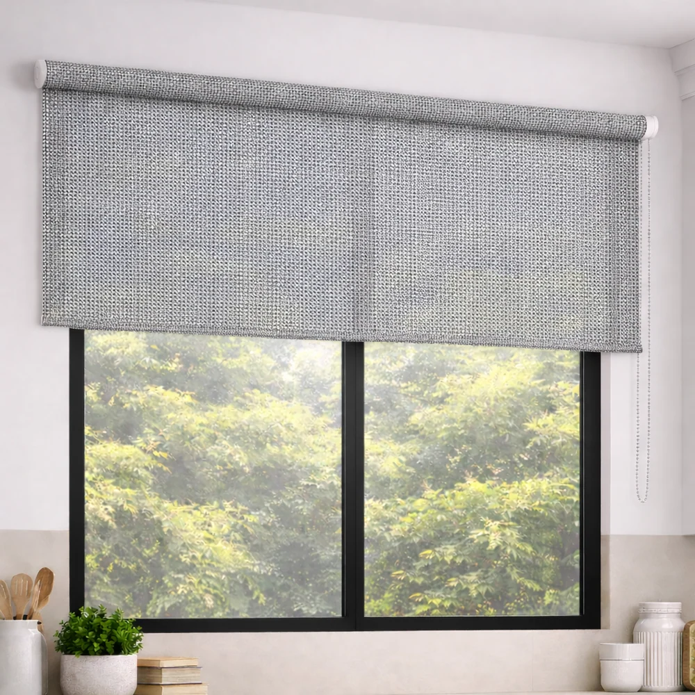 Persiana Enrollable Screen Noa Gris/Blanco 220X140 Safra