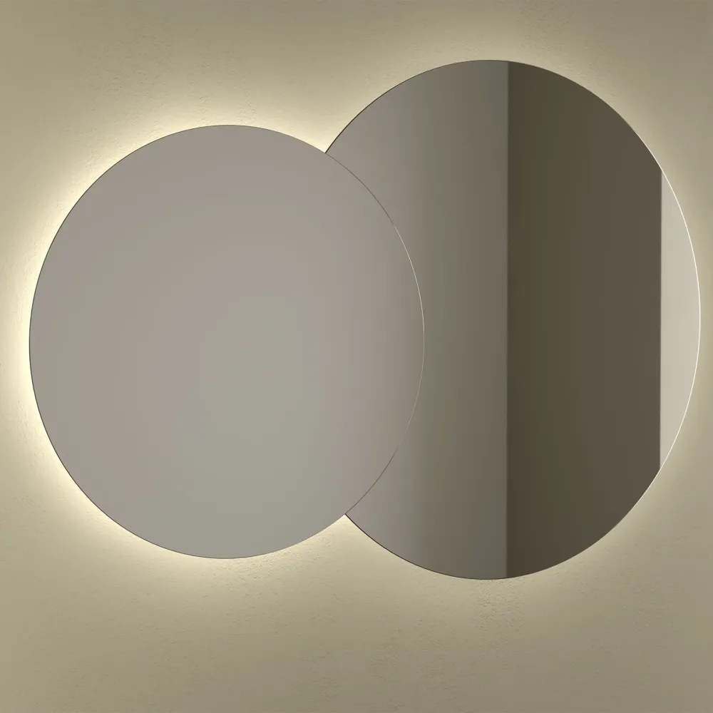 Espejo DOPPIO Circular Doble con Luz Led (20 W-4000ºK.) IP44 1150 x 800 mm SALGAR