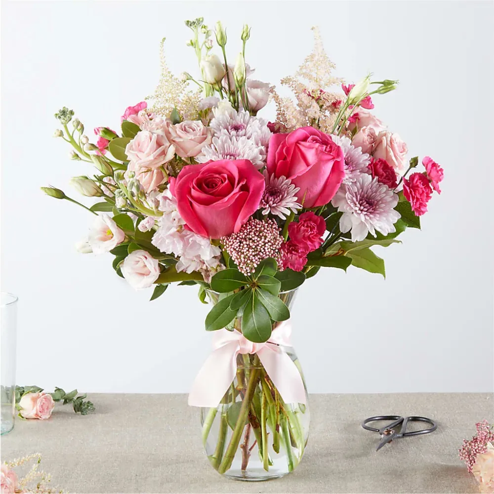 Lazo rosa: un original de floristerí Salon Diane Aubin Fleuriste Inc
