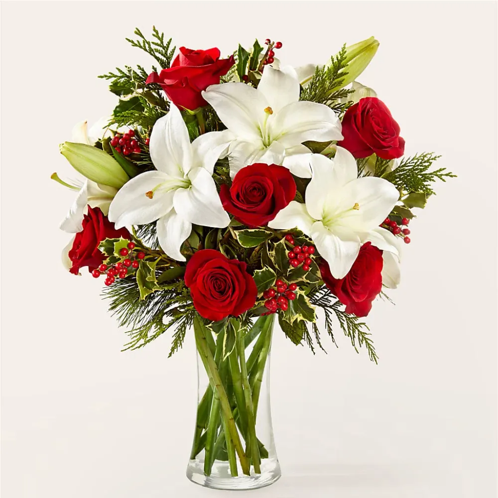 Ramo de copos de nieve brillantes Salon Diane Aubin Fleuriste Inc
