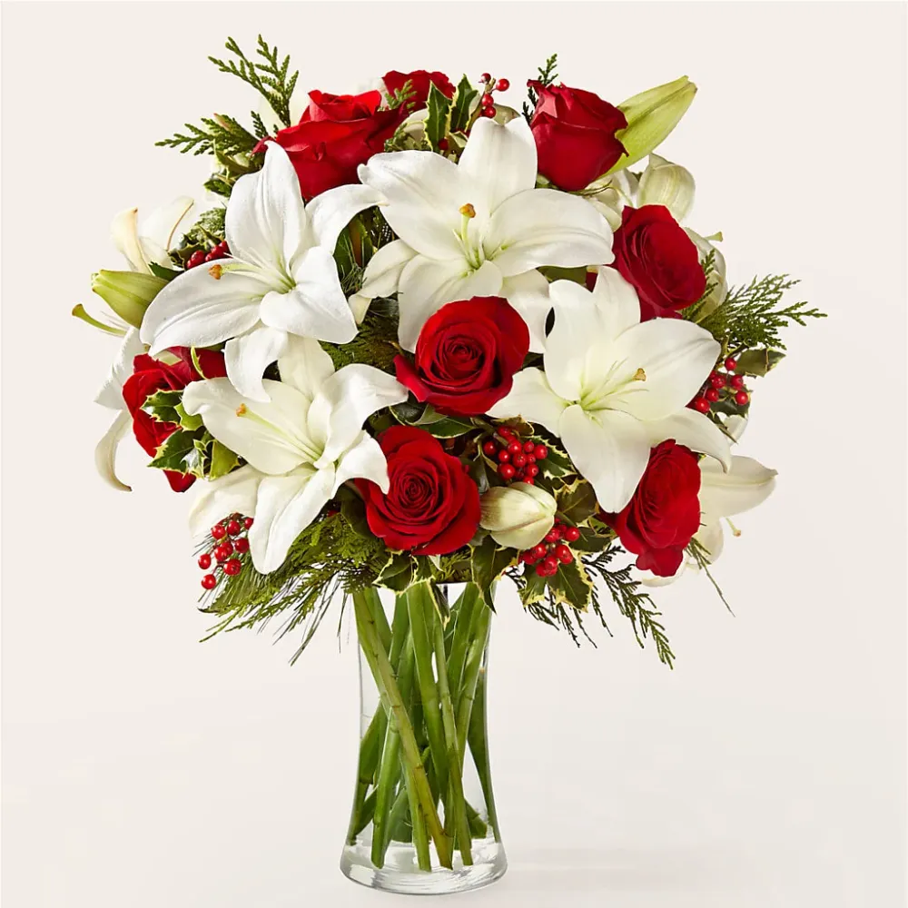 Ramo de copos de nieve brillantes Salon Diane Aubin Fleuriste Inc