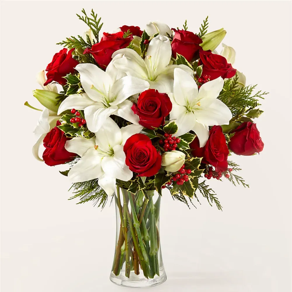 Ramo de copos de nieve brillantes Salon Diane Aubin Fleuriste Inc