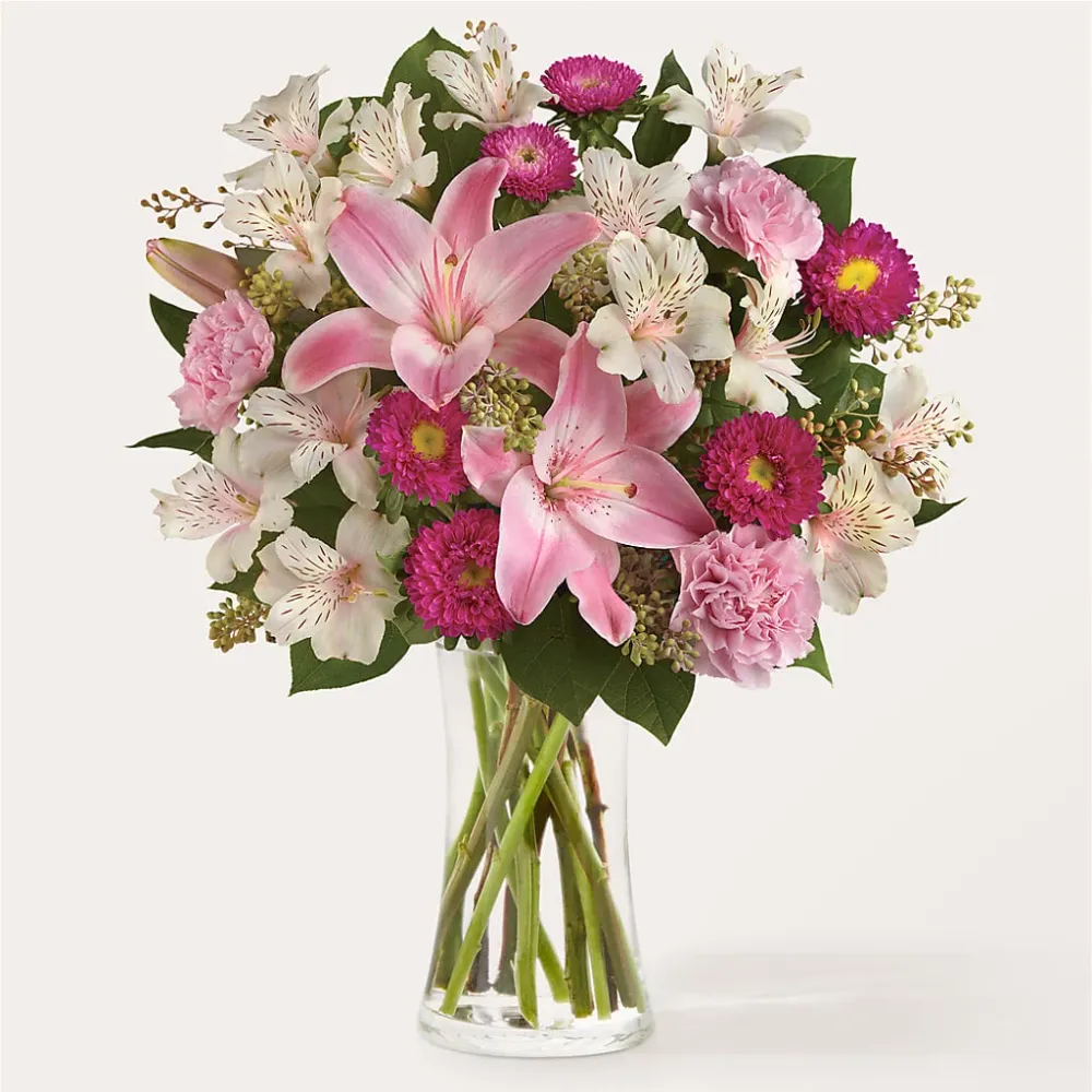 Ramo de flores fucsias Salon Diane Aubin Fleuriste Inc