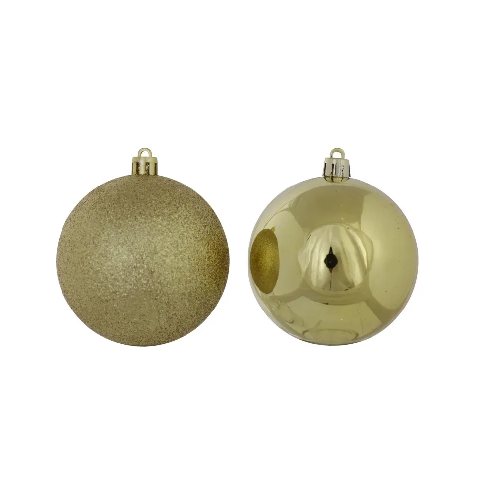 Set Bolas Navidad Santini Básico Decoración Color Dorado 6 Cm 12 Piezas
