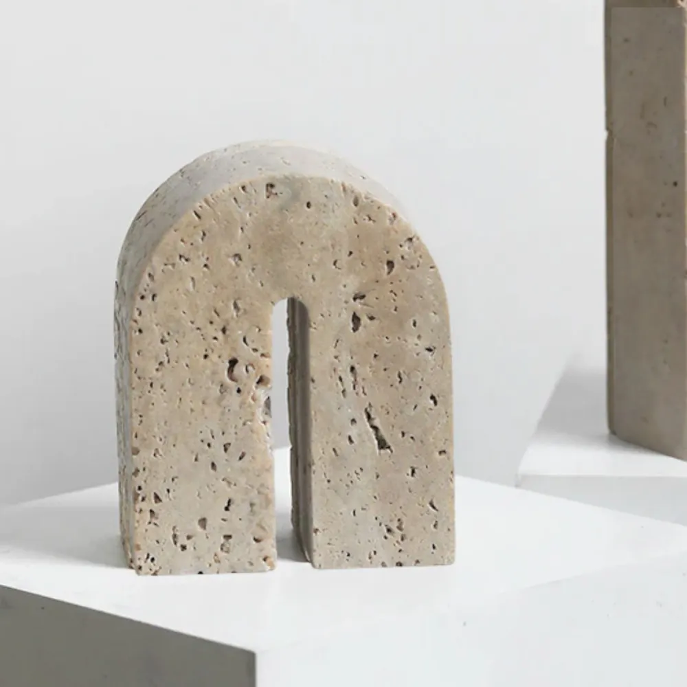 Arco Escultural Piedra Travertino Decorativo Pequeño Santú Home & Deco